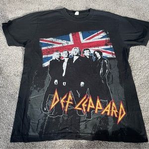 Def Leppard Concert Tour T Shirt Mens Medium Double Sided All Over Print
